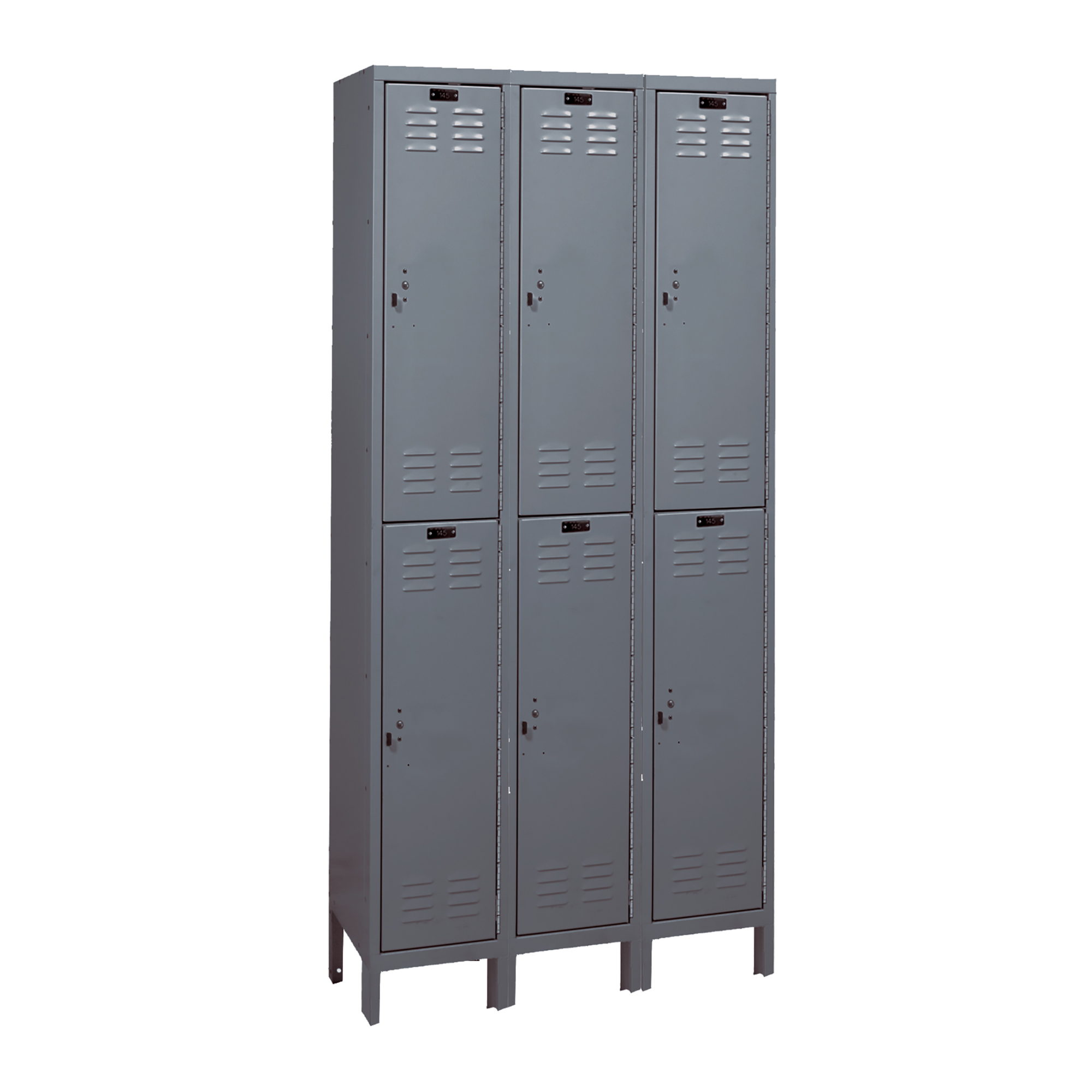 Hallowell, Double Tier Value Max Locker, Height 78 in, Width 36 in, Color Dark Gray, Model# UH3288-2A-HG